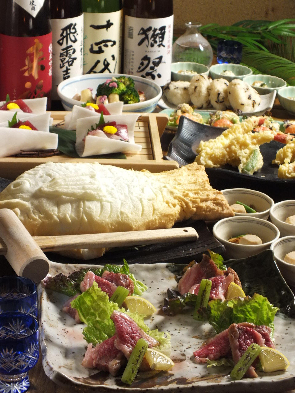 【送別会歓迎会特典！花束or鯛塩釜焼付き】特撰牛コース飲み放題付き