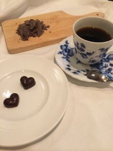 新宿のカフェでバレンタインチョコを