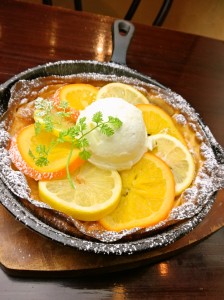 新宿西口で愛媛県産オレンジを使ったダッチベイビー