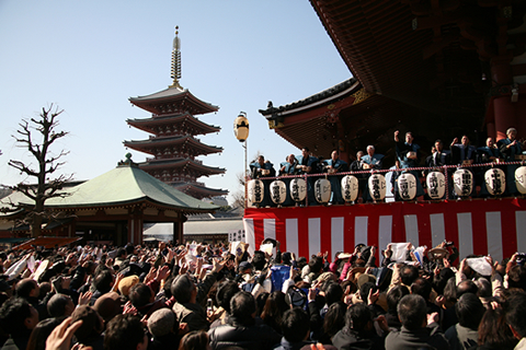 2月3日は浅草寺で節分(福聚の舞）